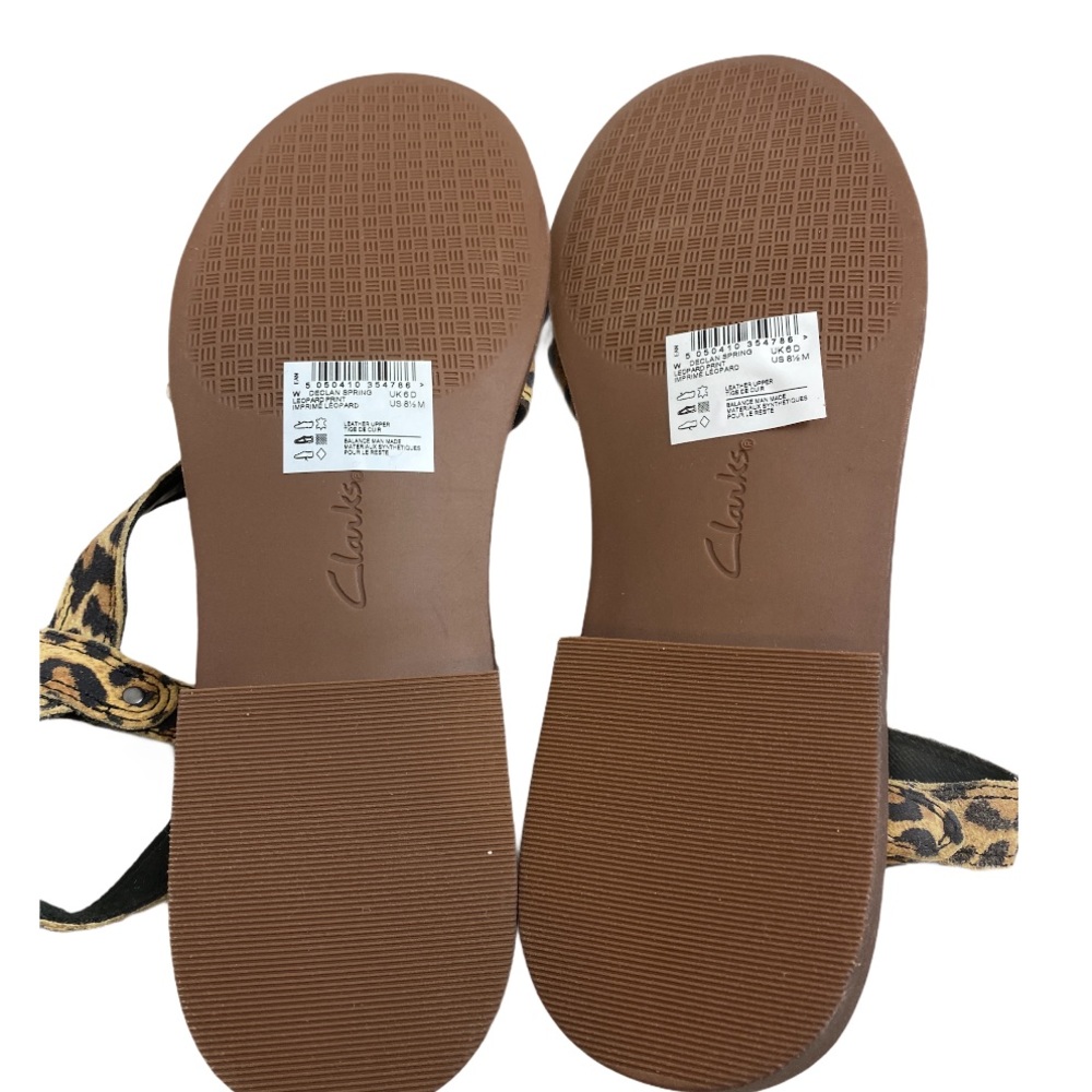 CLARKS Declan Spring Leopard Print Sandal NWT - Picture 4 of 8